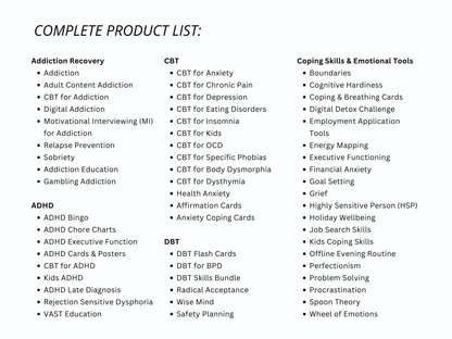 Complete Psychology Worksheets – Whole Shop Bundle