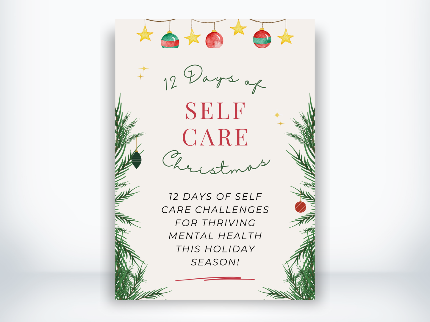 12 Days of Self Care Christmas Challenge PDF