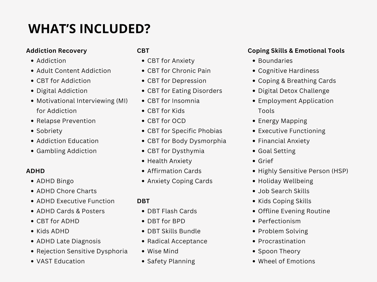 Complete Psychology Worksheets – Whole Shop Bundle