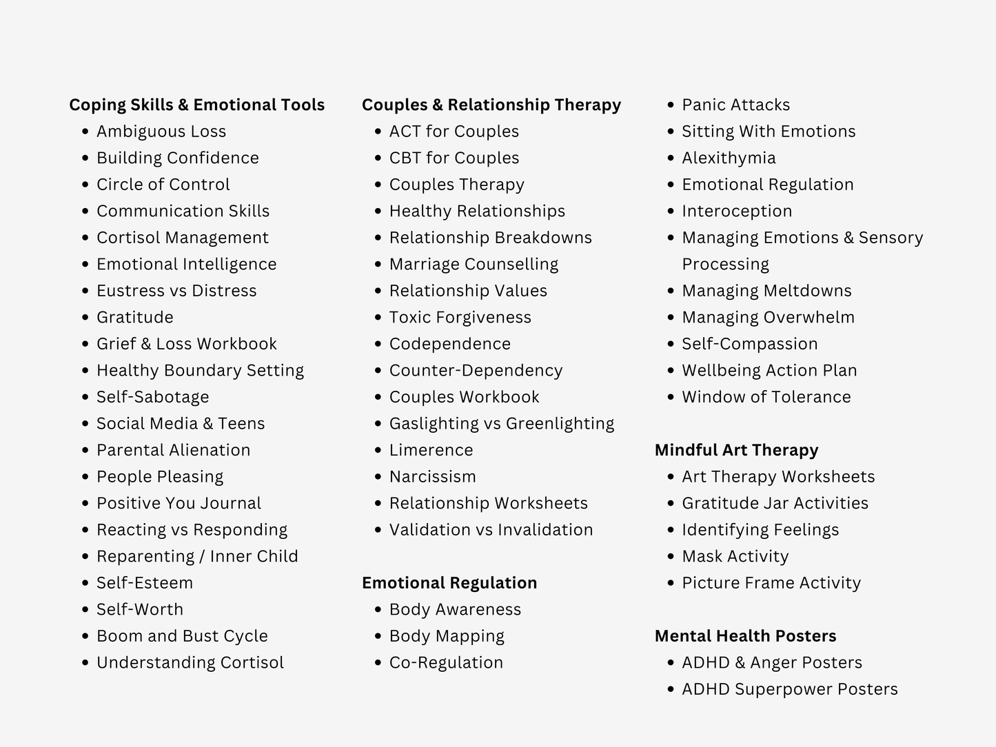 Complete Psychology Worksheets – Whole Shop Bundle