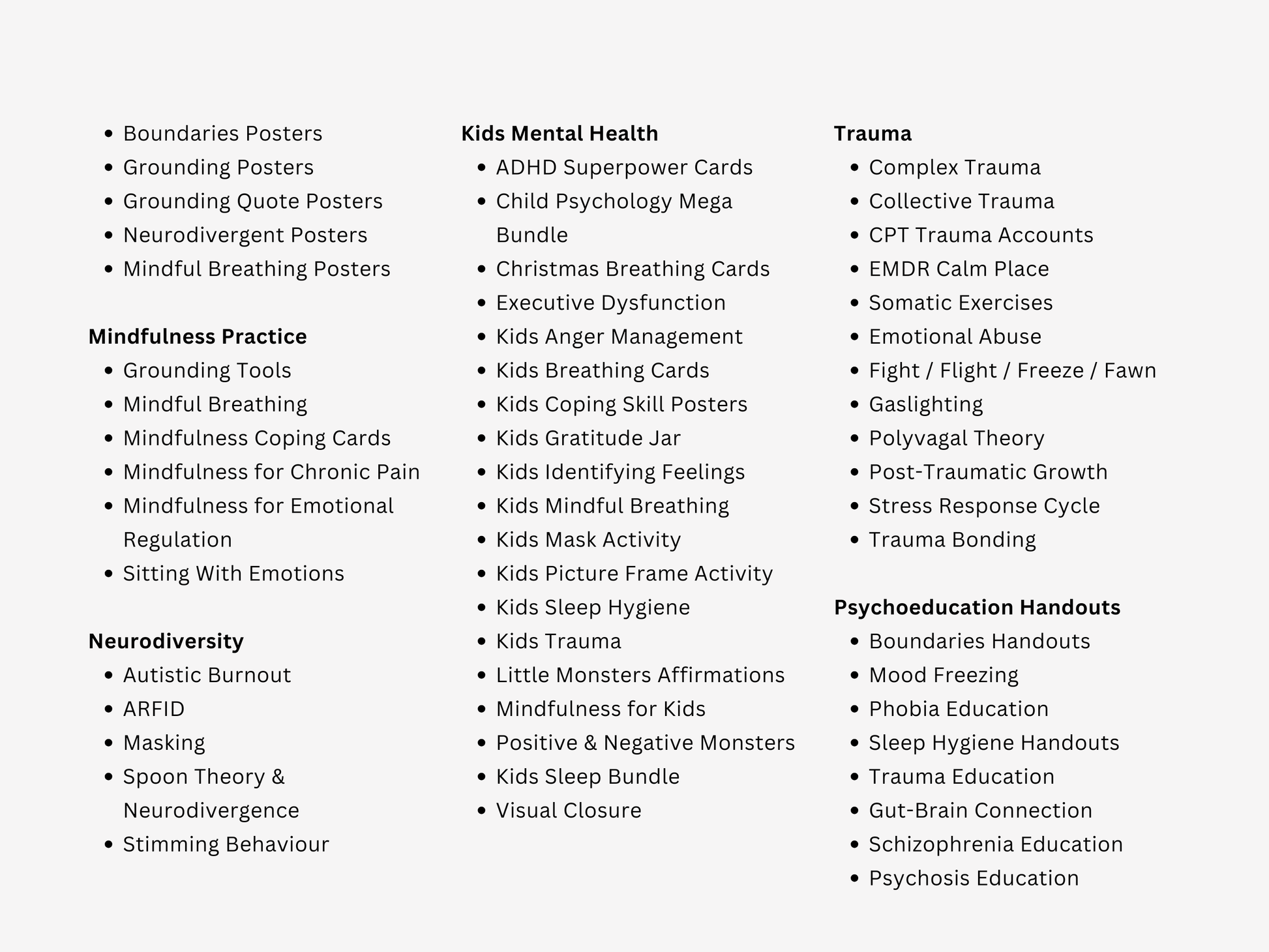 Complete Psychology Worksheets – Whole Shop Bundle