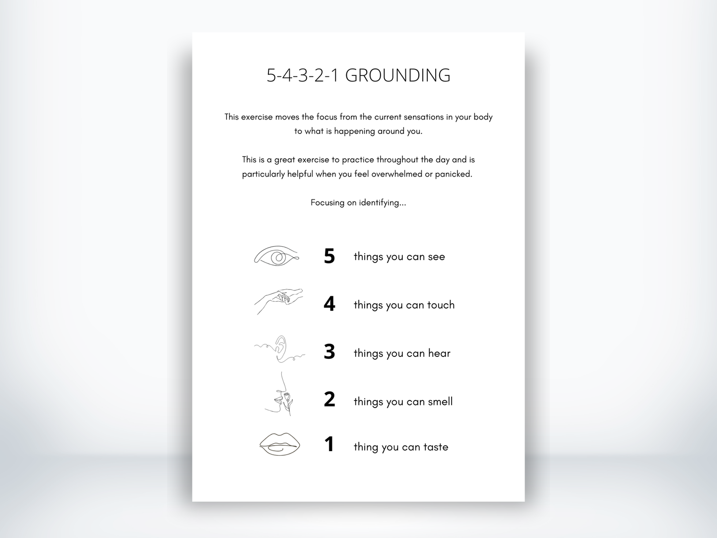 5 4 3 2 1 Grounding Technique PDF