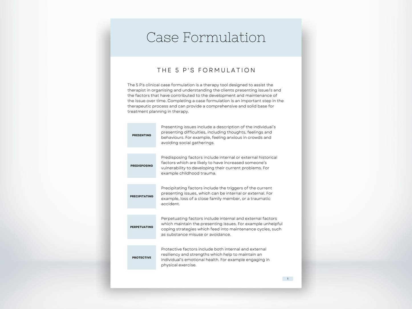 5 P Formulation Template PDF