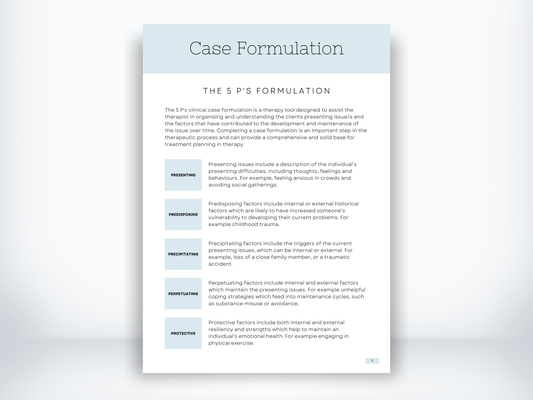 5 P Formulation Template PDF