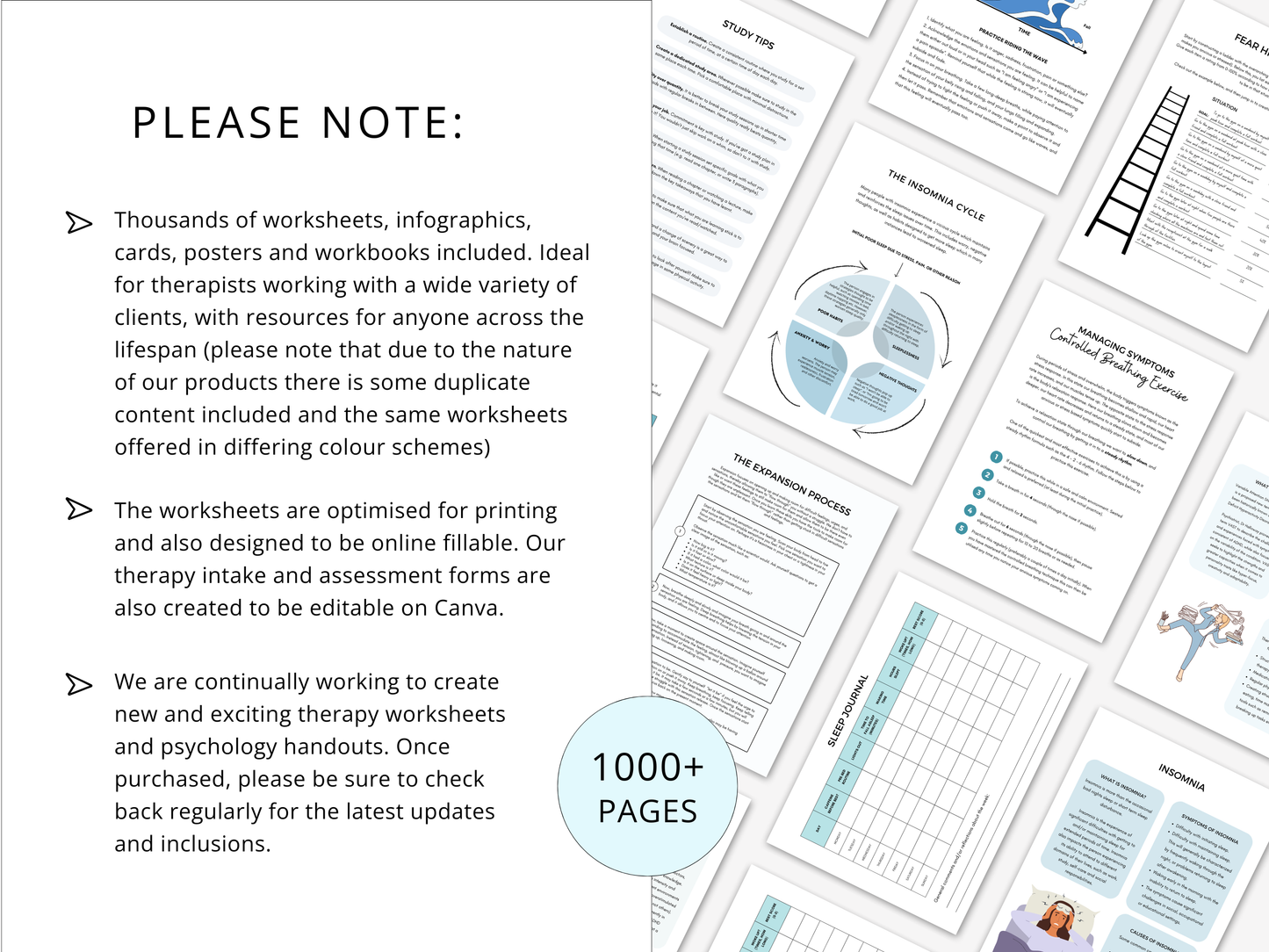 Complete Psychology Worksheets – Whole Shop Bundle