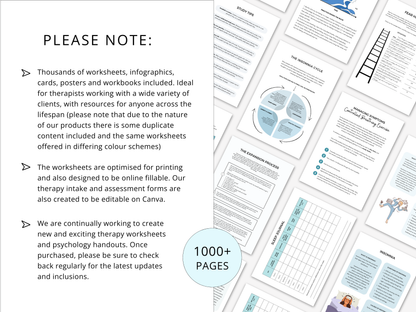 Complete Psychology Worksheets – Whole Shop Bundle