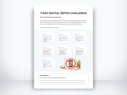 7 Day Digital Detox Challenge PDF