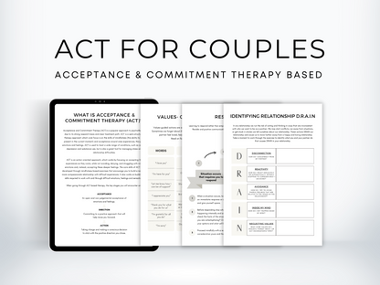 ACT Worksheets for Couples Therapy PDF