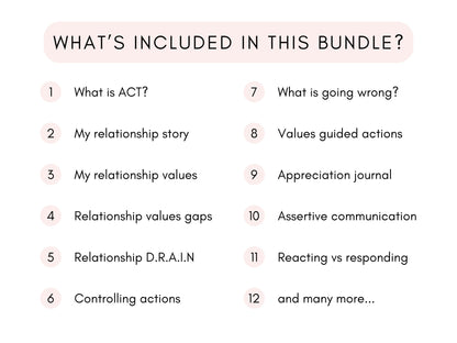 ACT Worksheets for Couples Therapy PDF