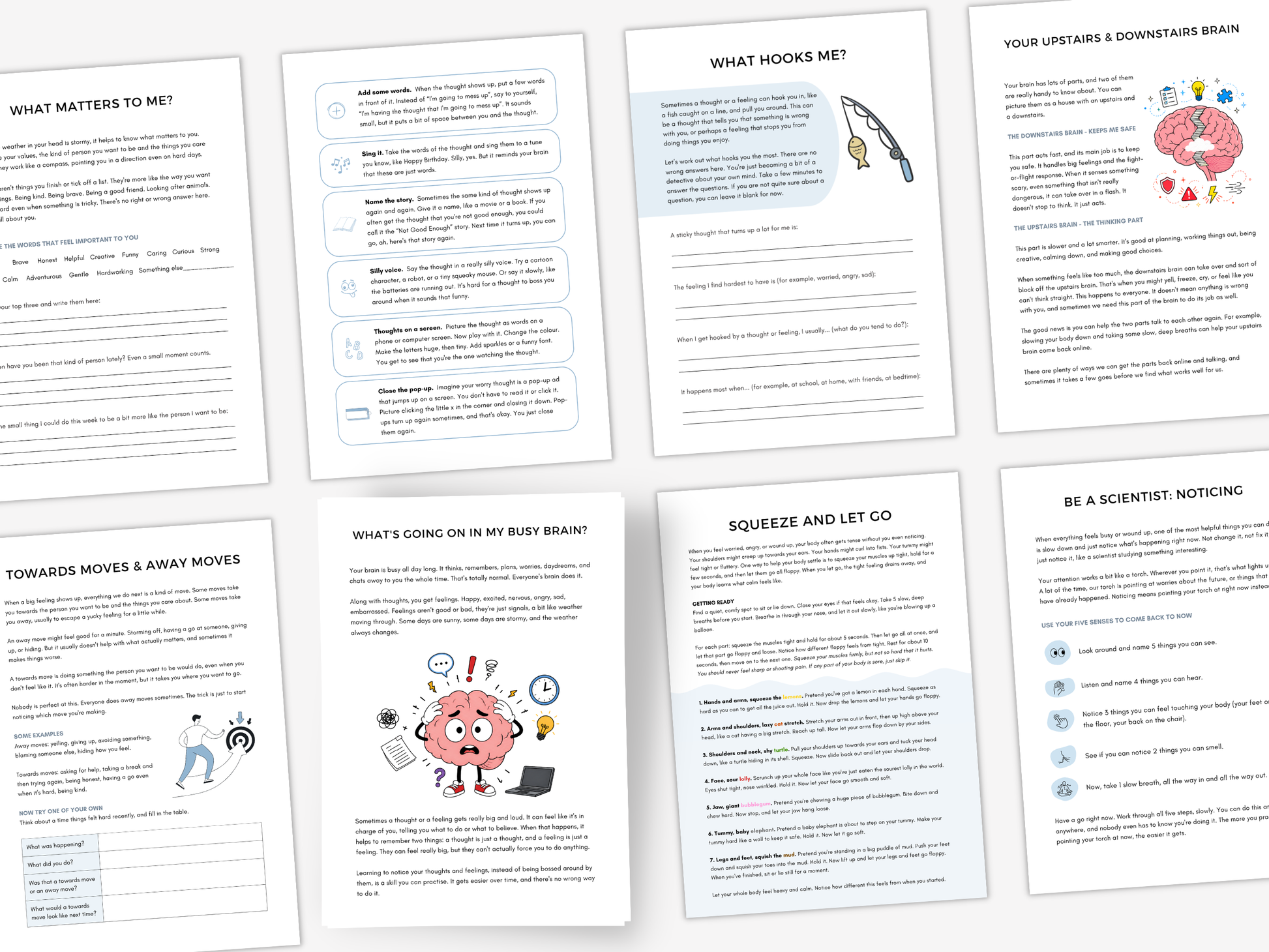 ACT for Kids Worksheets Bundle