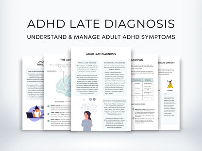 ADHD Late Diagnosis Worksheets PDF