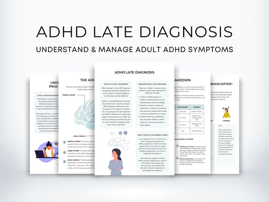 ADHD Late Diagnosis Worksheets PDF