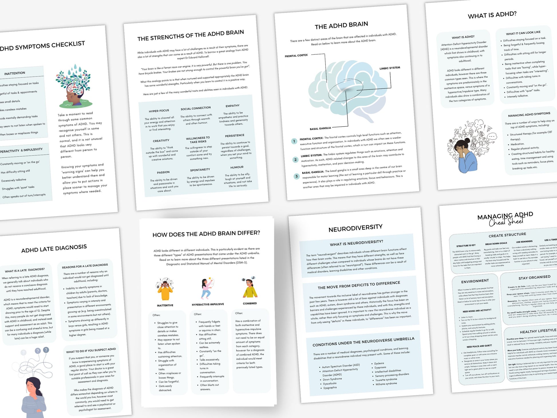 ADHD Late Diagnosis Worksheets PDF