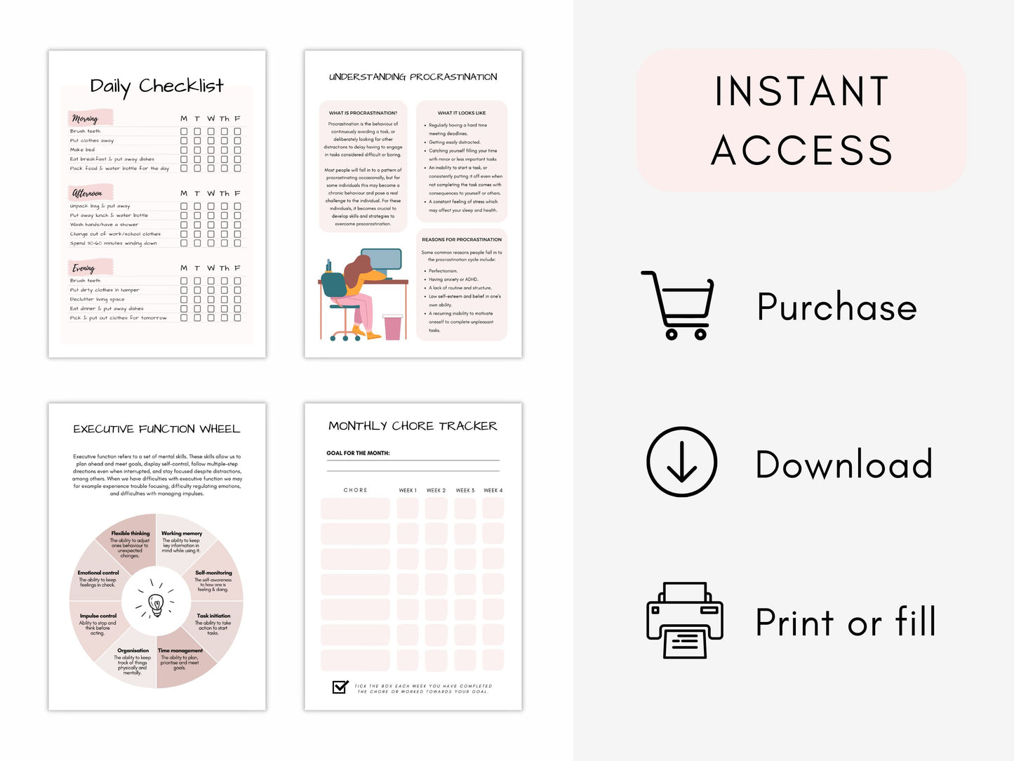 ADHD Worksheets Mega Bundle PDF