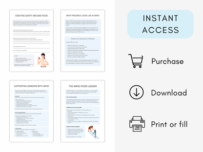 Avoidant/Restrictive Food Intake Disorder (ARFID) Worksheets