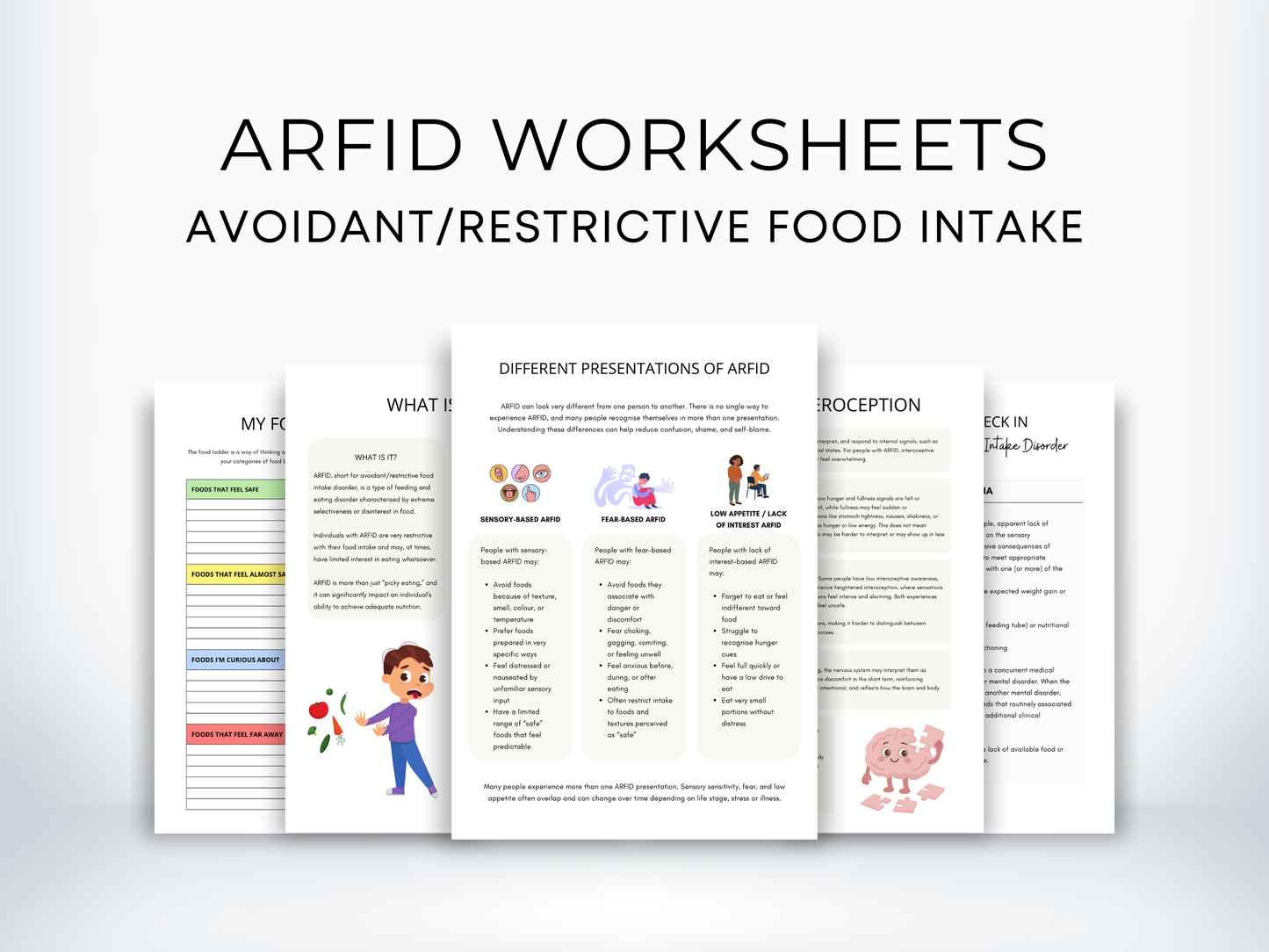 Avoidant/Restrictive Food Intake Disorder (ARFID) Worksheets