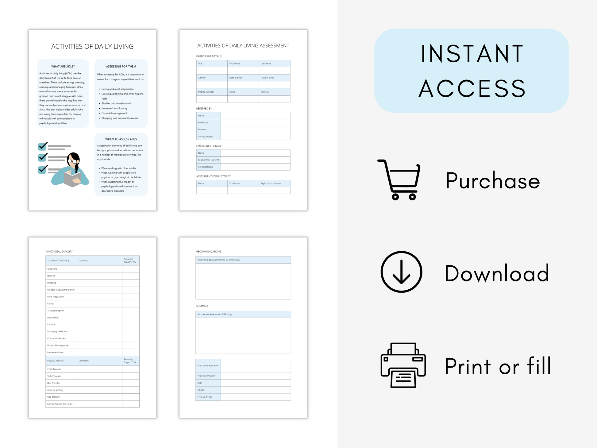 Activities of Daily Living (ADL) Assessment