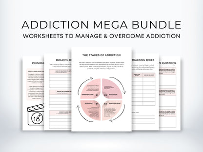 Addiction Worksheets Mega Bundle PDF