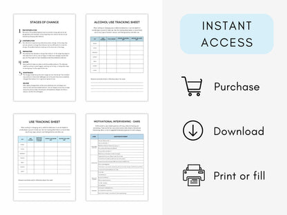 Addiction Worksheets Mega Bundle PDF