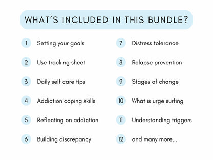 Addiction Worksheets Mega Bundle PDF