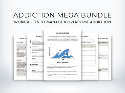 Addiction Worksheets Mega Bundle