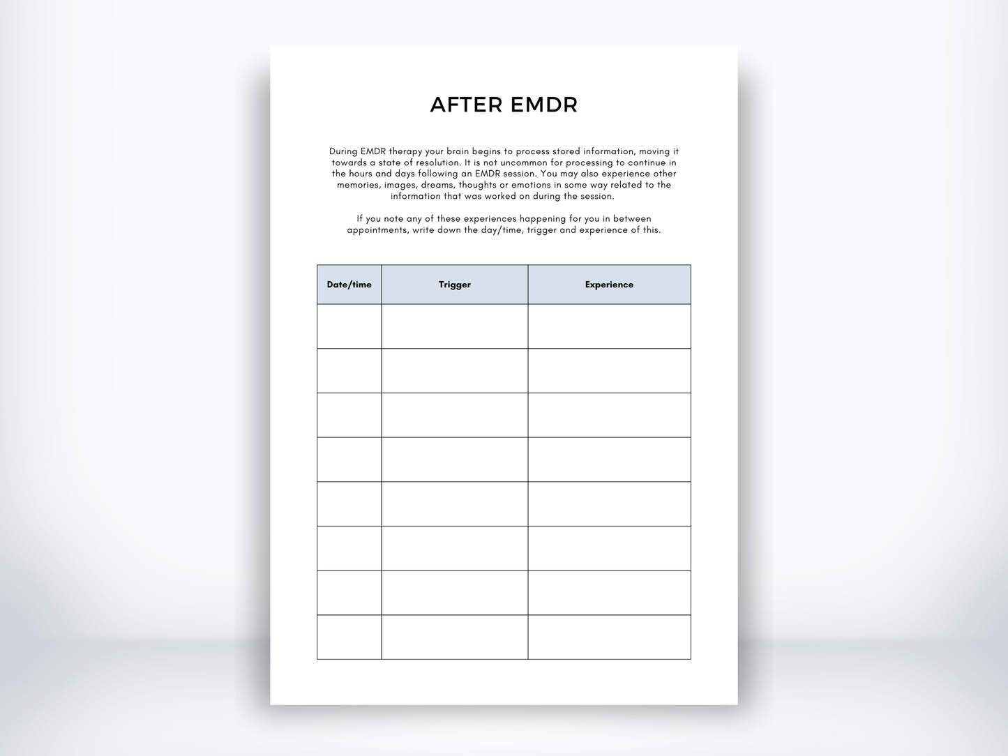After EMDR Handout PDF