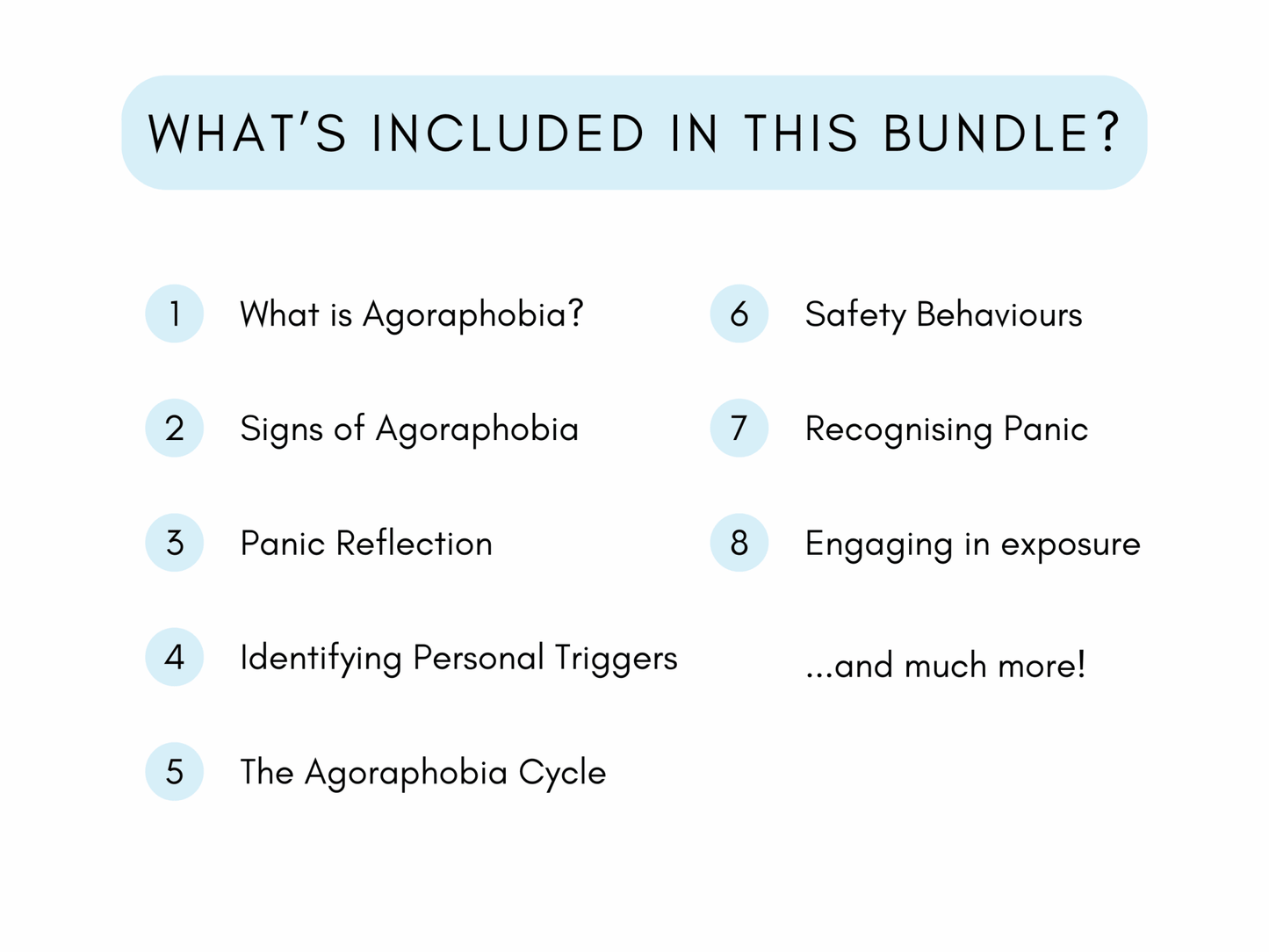 Agoraphobia Worksheets - My Thriving Mind