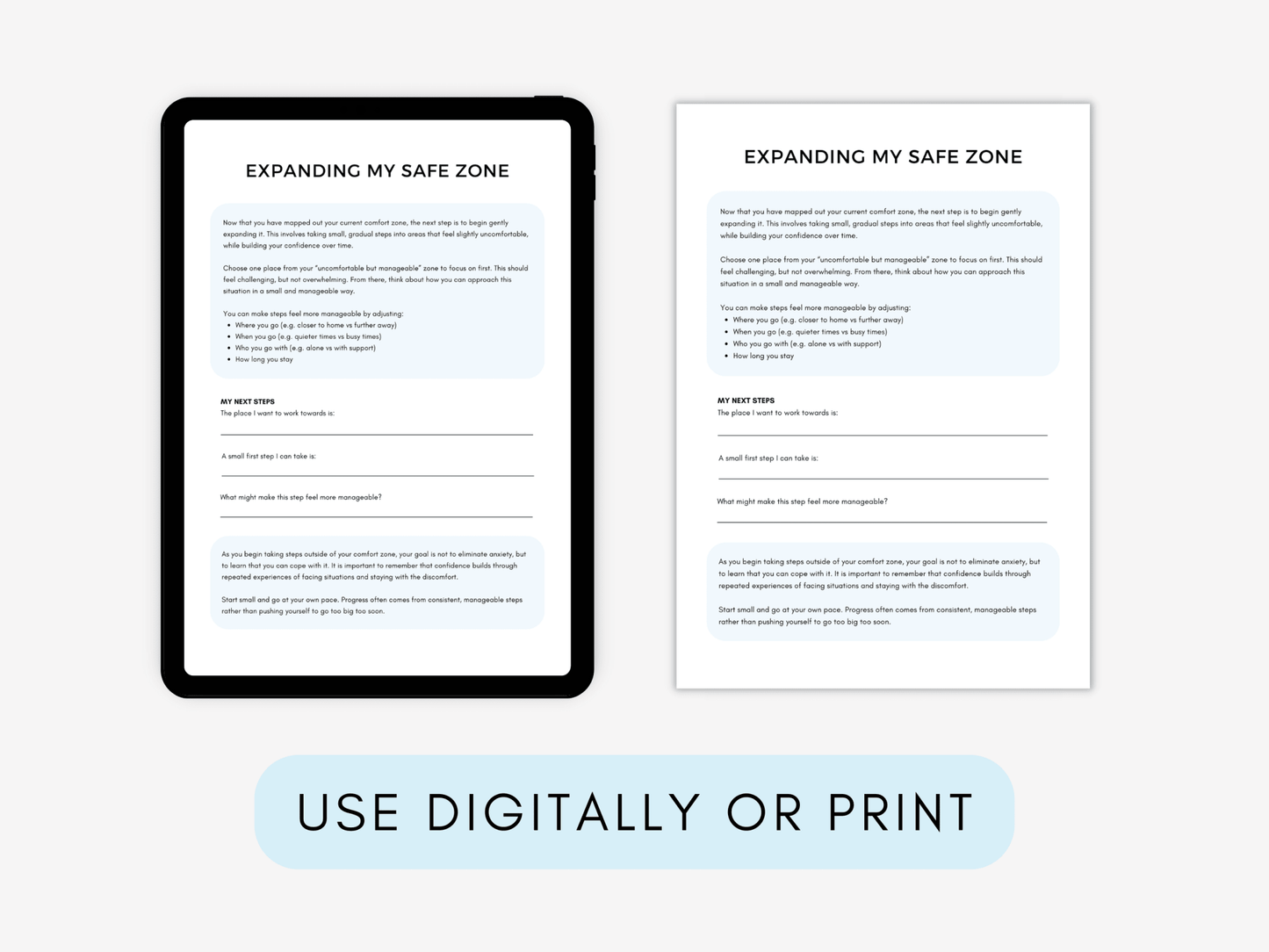 Agoraphobia Worksheets - My Thriving Mind