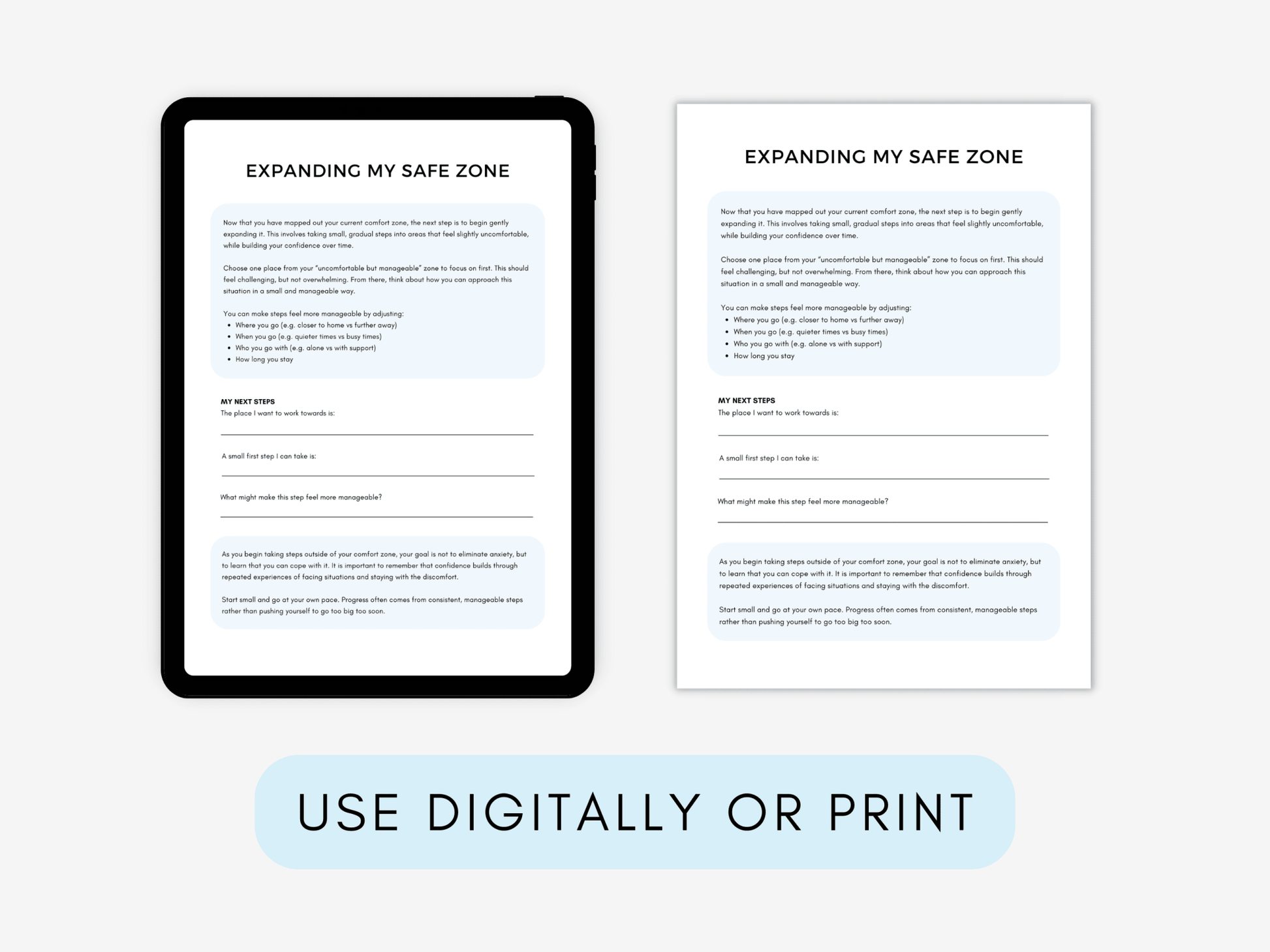 Agoraphobia Worksheets - My Thriving Mind