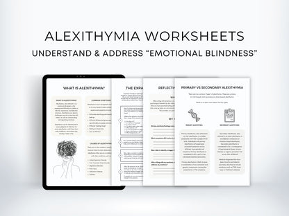 Alexithymia Psychoeducation Worksheets