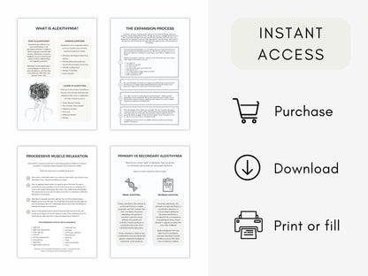 Alexithymia Psychoeducation Worksheets