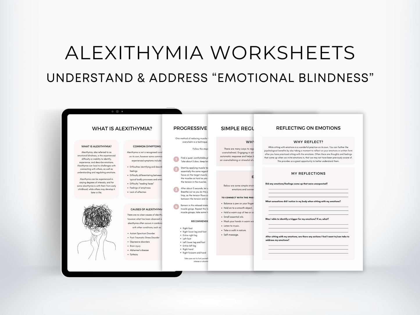 Alexithymia Psychoeducation Worksheets