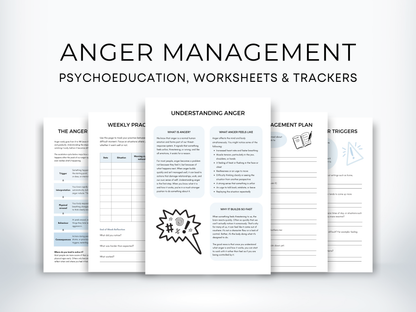 Anger Management Worksheets Bundle