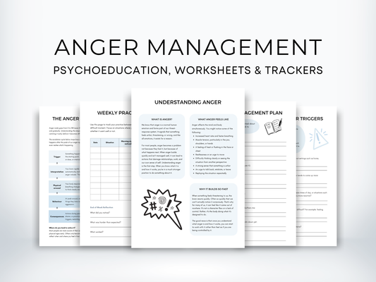 Anger Management Worksheets Bundle