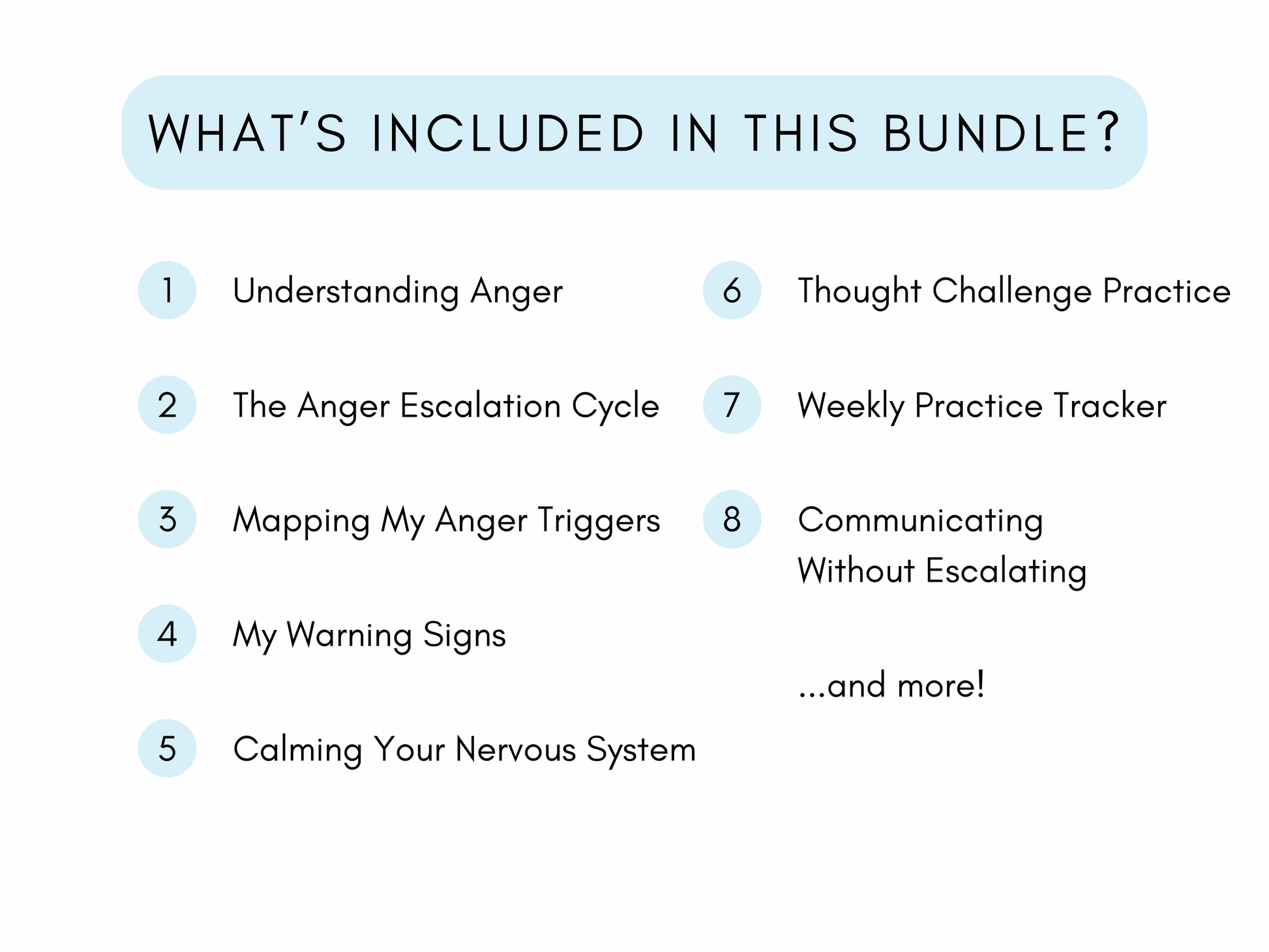 Anger Management Worksheets Bundle