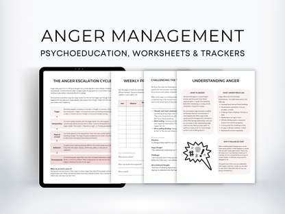 Anger Management Worksheets Bundle