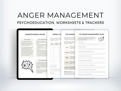 Anger Management Worksheets Bundle