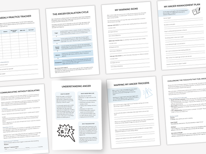 Anger Management Worksheets Bundle