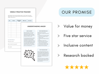 Anger Management Worksheets Bundle