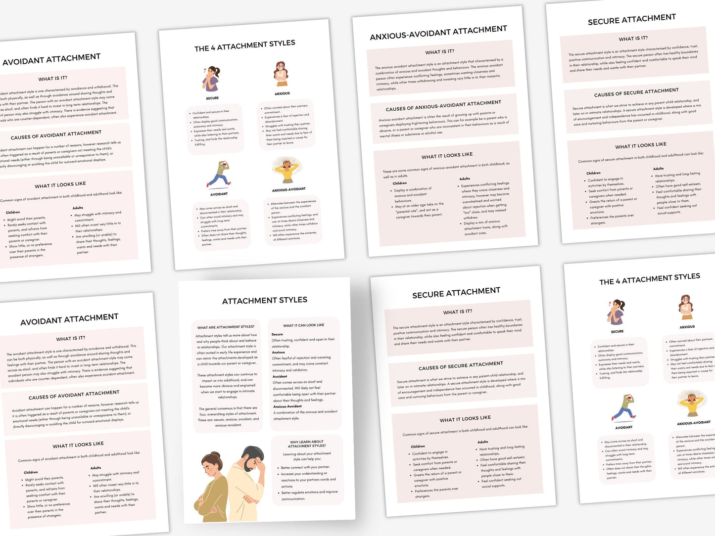 Attachment Styles Therapy Worksheets PDF