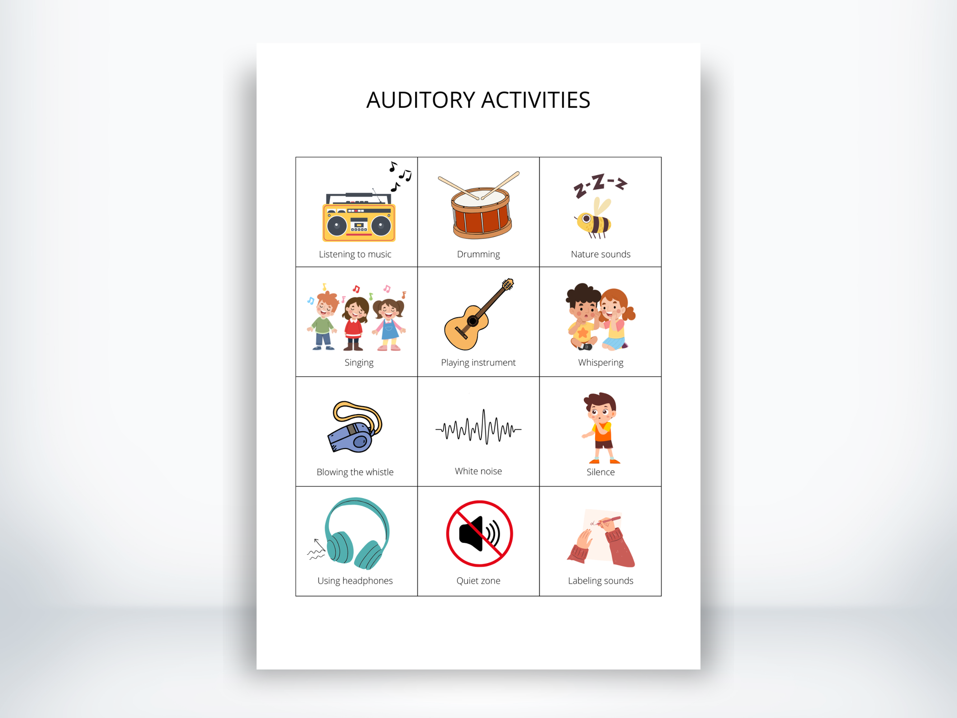 Auditory Activities PDF