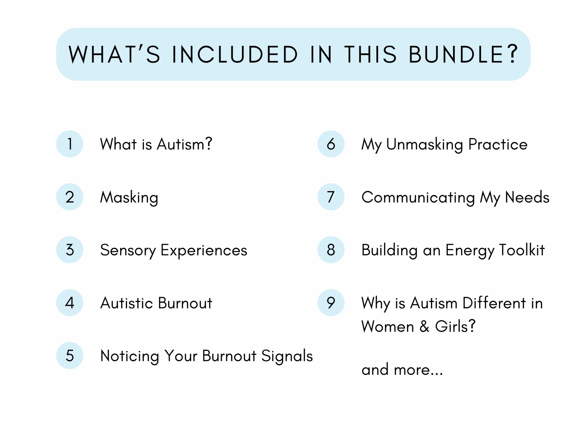 Autism in Women & Girls Worksheets - My Thriving Mind