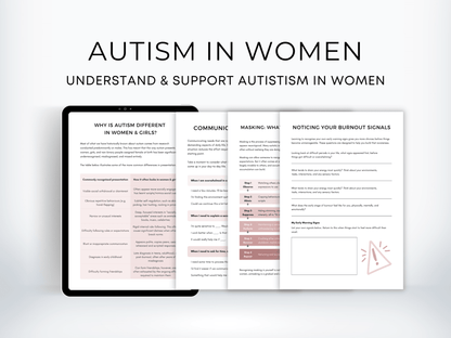 Autism in Women & Girls Worksheets - My Thriving Mind