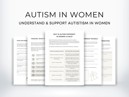 Autism in Women & Girls Worksheets - My Thriving Mind