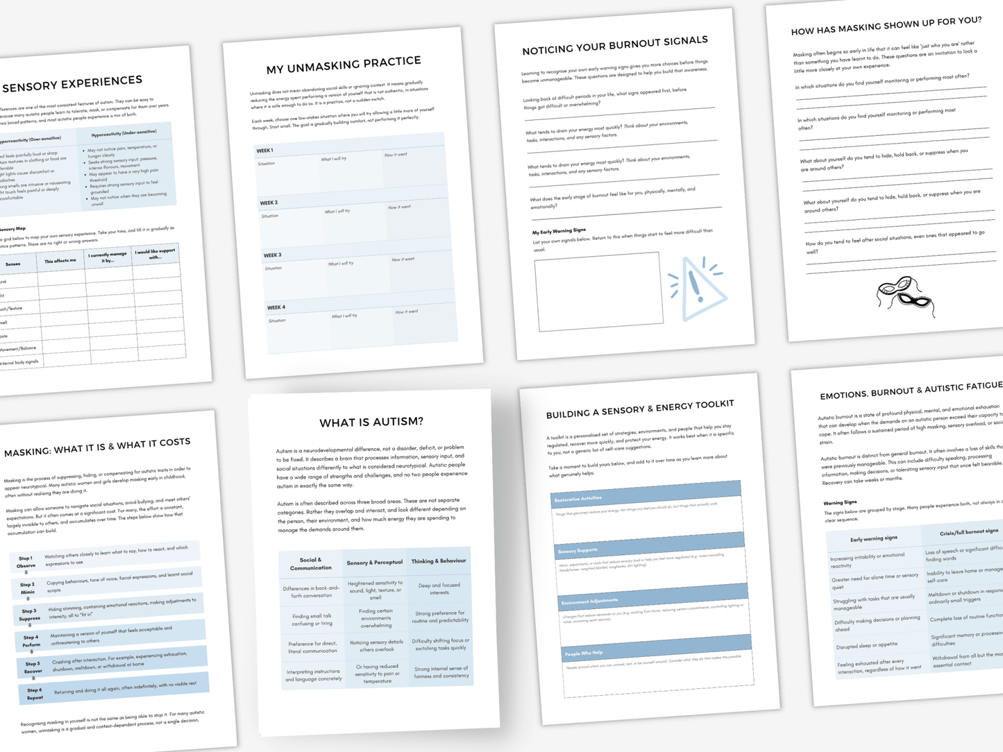 Autism in Women & Girls Worksheets - My Thriving Mind