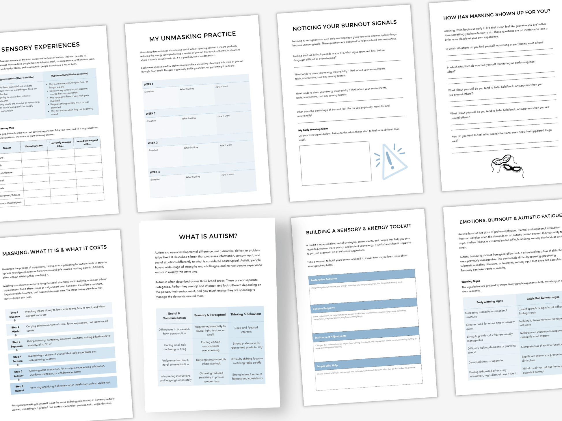 Autism in Women & Girls Worksheets - My Thriving Mind