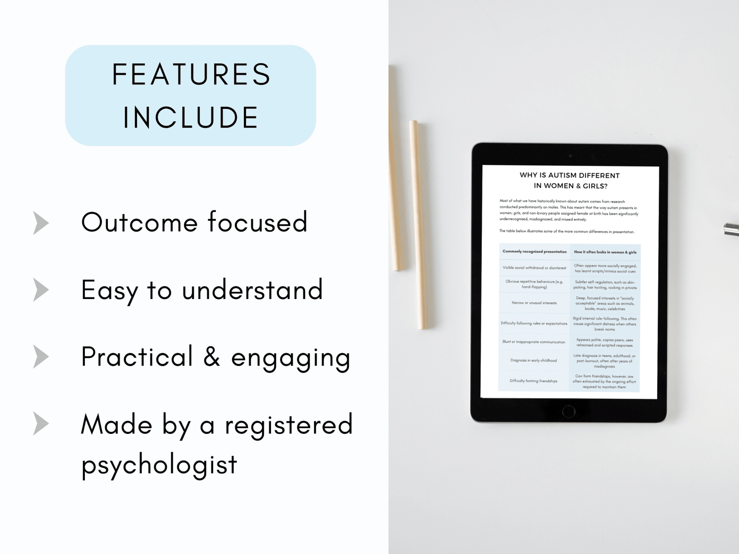 Autism in Women & Girls Worksheets - My Thriving Mind