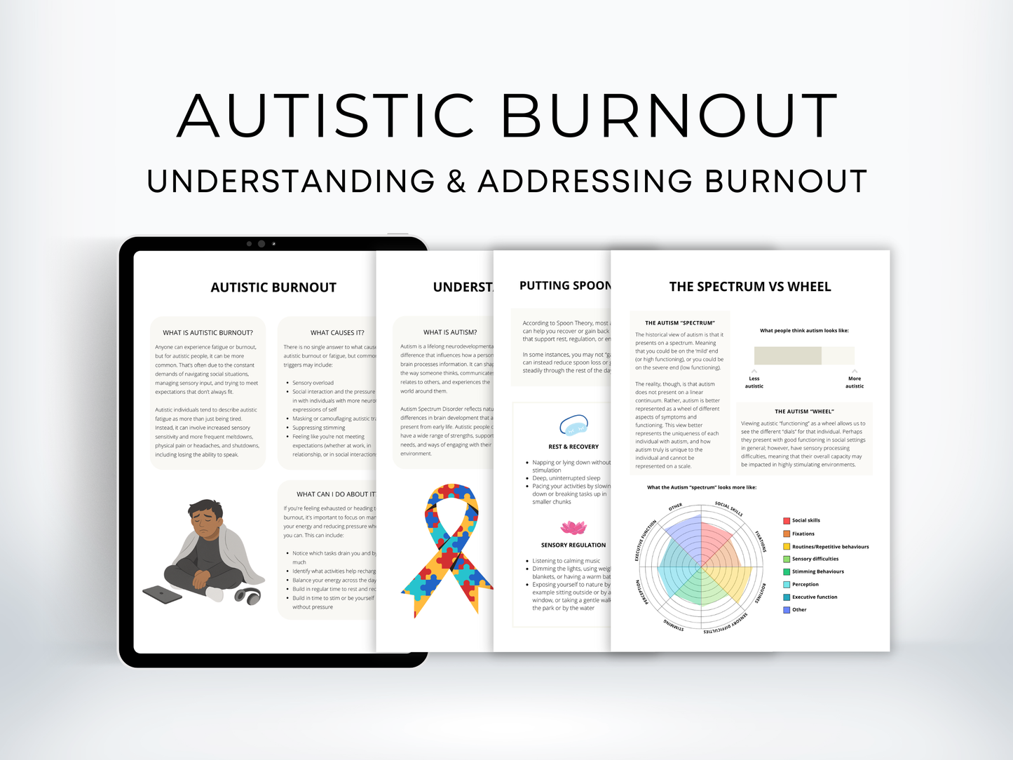 Autistic Burnout Therapy Worksheets