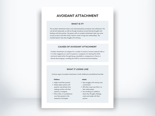 Avoidant Attachment Style PDF