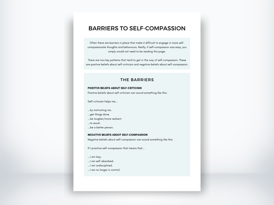 Barriers To Self-Compassion PDF